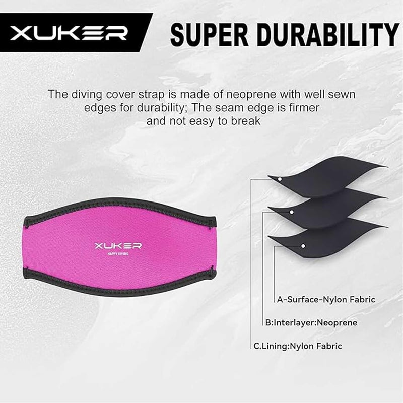 XUKER Neoprene Diving Mask Slap Straps Hair Protector Wrap for Dive and Snorkel Masks Water Sports - Image 3